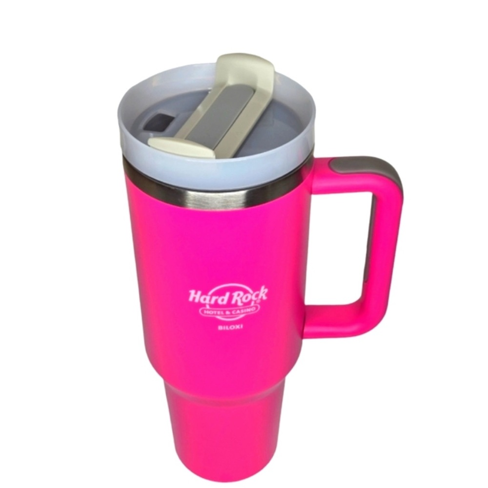 Hard Rock Hotel Casino 40 Oz  XL Tumbler Stainless Steel Pink Stanley theme NEW